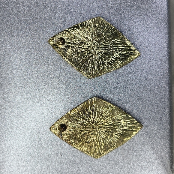 Earrings Southwest  Turquoise Navajo Diamond Shape Enameled Coastal Cowgirl Cute - Picture 3 of 4